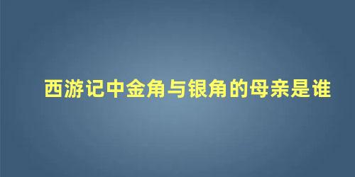 西游记中金角与银角的母亲是谁