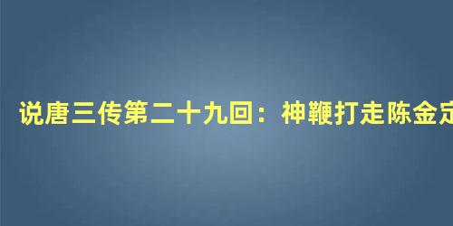 说唐三传第二十九回：神鞭打走陈金定