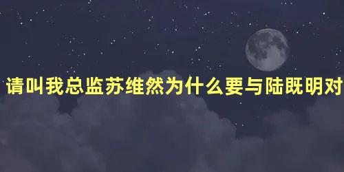 请叫我总监苏维然为什么要与陆既明对着干