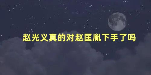 赵光义真的对赵匡胤下手了吗