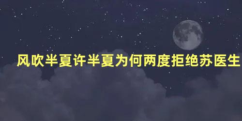 风吹半夏许半夏为何两度拒绝苏医生