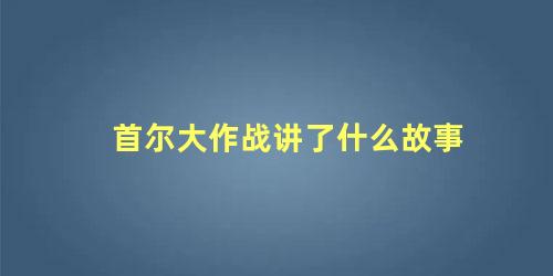 首尔大作战讲了什么故事