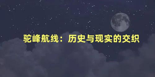 驼峰航线：历史与现实的交织