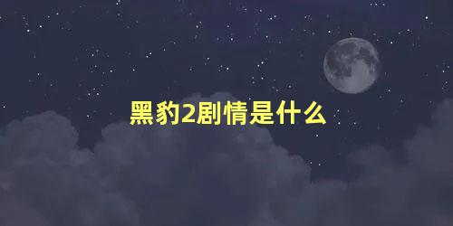 黑豹2剧情是什么